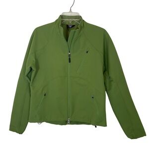 Ibex Climawool Softshell Jacket Green Merino Wool Full Zip Gorpcore Womens M